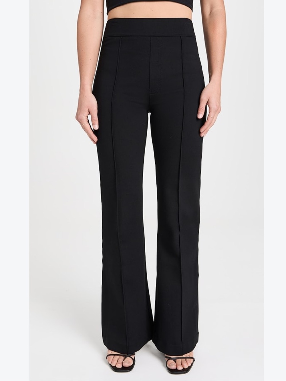 SPANX WOMENS BLACK BUSINESS CASUAL FLARE TROUSER PANTS 2X